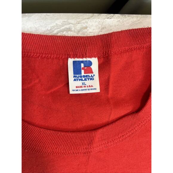 Vintage 90s Butterfly Graphic T Shirt Red Size XL Single Stitch - Picture 4 of 7